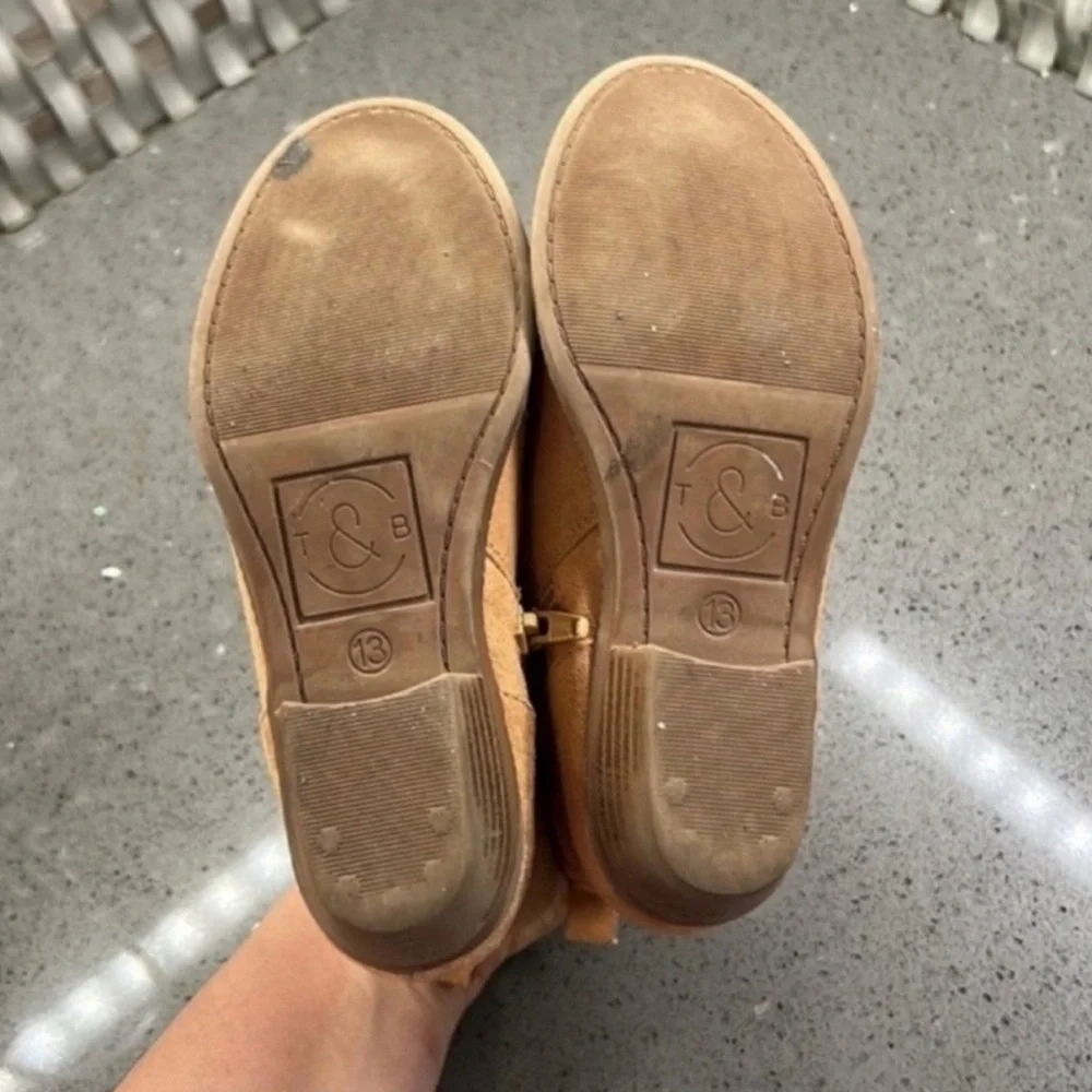 Treasure Bond Tan Suede Ankle Boots size 13 great condition